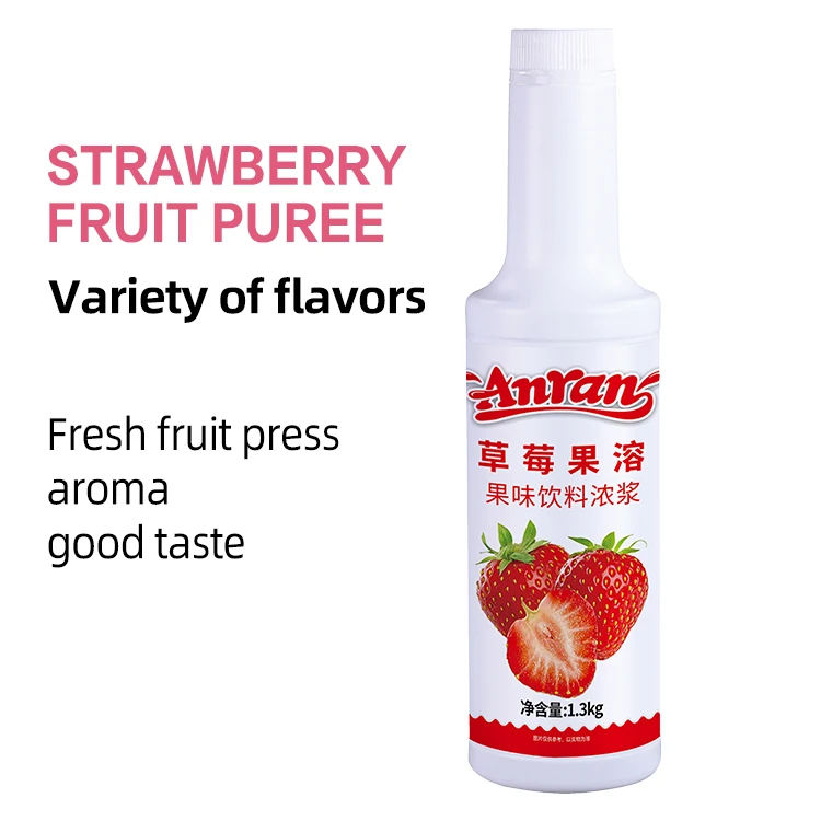 Strawberry Jam with Pulp Granules Strawberry Fruit Pulp Concentrate Cheese Berry Berry Fruit Tea Smoothie Milk Tea Ingredients