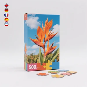 Luxury Custom Brand Rompecabezas 500 Piezas Floral Pattern Handmade Kids Jigsaw Puzzle Set for Children