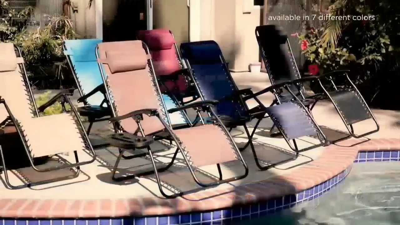 Yasn Leisure Beach Sleeping Lounger Patio Garden Set Zero Gravity