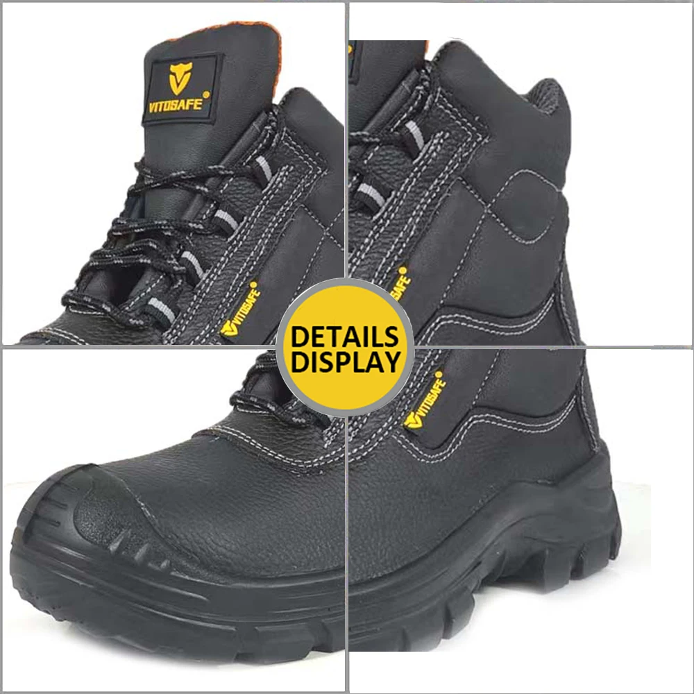Security High Quality Electrician Work Oil Slip-resistant Diabetic En345 Rubber Soft Sole Safety Shoes  Boots for Workers