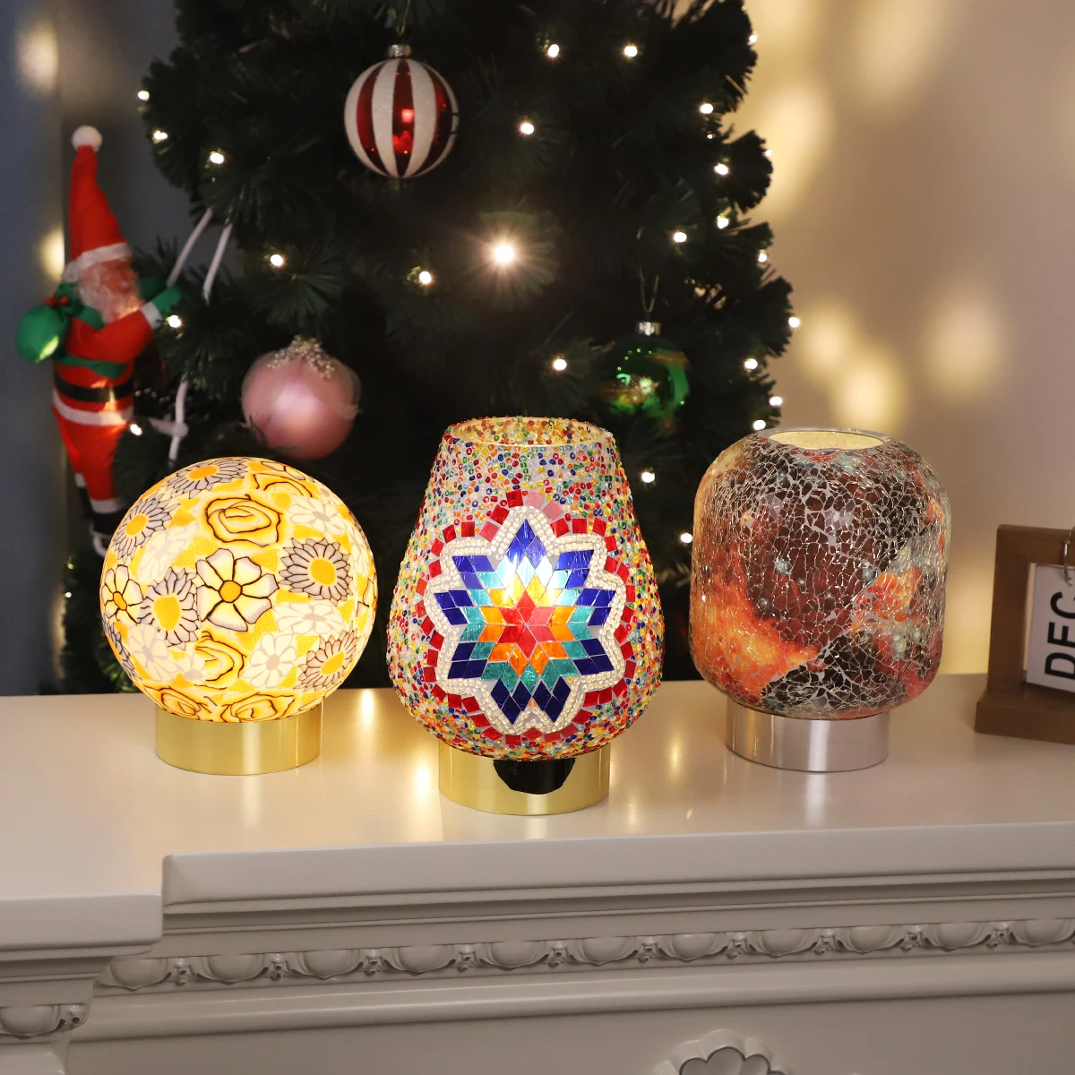 Battery Operated Creative Globe Glass Table lamp LED Night Light for Home Decoration manufacture