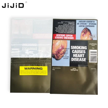 JIJID Custom Printed Plastic Tobacco Pouches Amber Leaf Tobacco 50g Pouch  Custom Packaging Bags