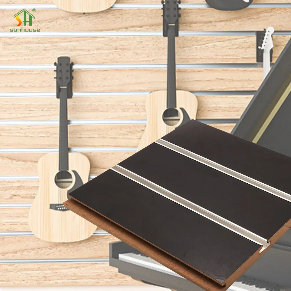 New Arrivals 4X8Ft Merchandising Display Shelve Slat Wall Mdf Board 1220X2440Mm Slatwall