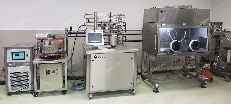 
 Полностью растительный автоматический Молочный Сок с использованием небольшого UHT лабораторного пастеризатора  