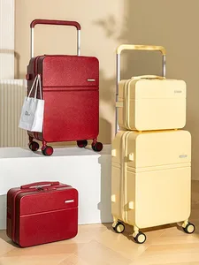 New Wide Handle case Suitcase Women's Makeup Bag Handle case 20-inch Travel Suitcase Combination case Set Custom logo