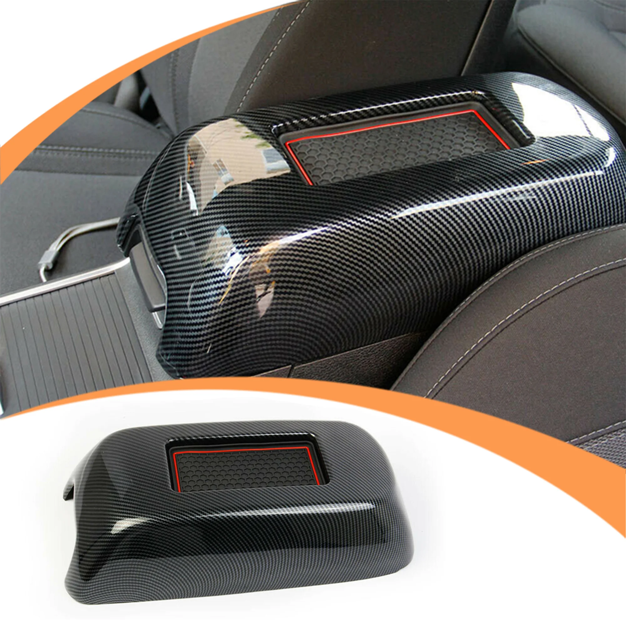 TIYPEOR High Quality Factory Automotive Parts Center Armrest Box + Box Cover Patch for Dodge Charger 2015-2021
