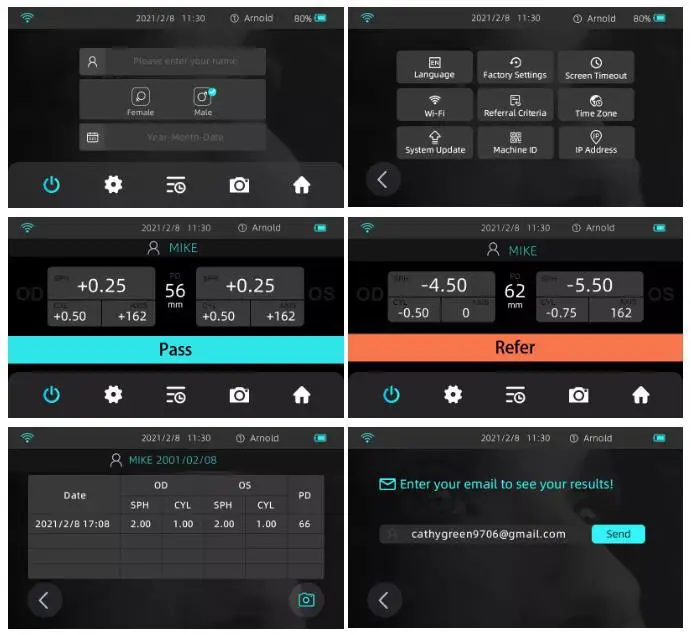 Portable Handheld Vision Screening for Infant and Adult, Vision Screener