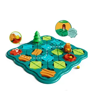 ITTL Smart Logical Road Builder Brain Teaser Puzzle Game Educational Montessori Logical Road Builder STEM Board Toys for Kids