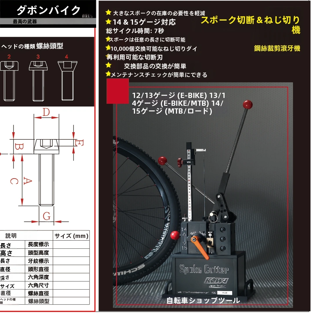 コーワ 日本製 自転車 スポークカッター ねじ切り機| Alibaba.com