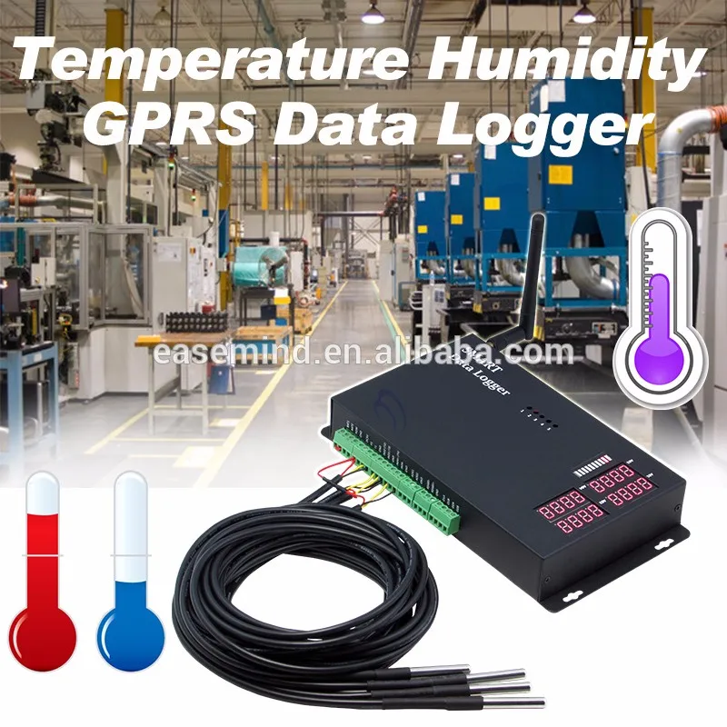 Temperature Humidity Gsm Real-time Monitoring Data Logger Fridge Freezer Gsm Sms Temperature Alarm