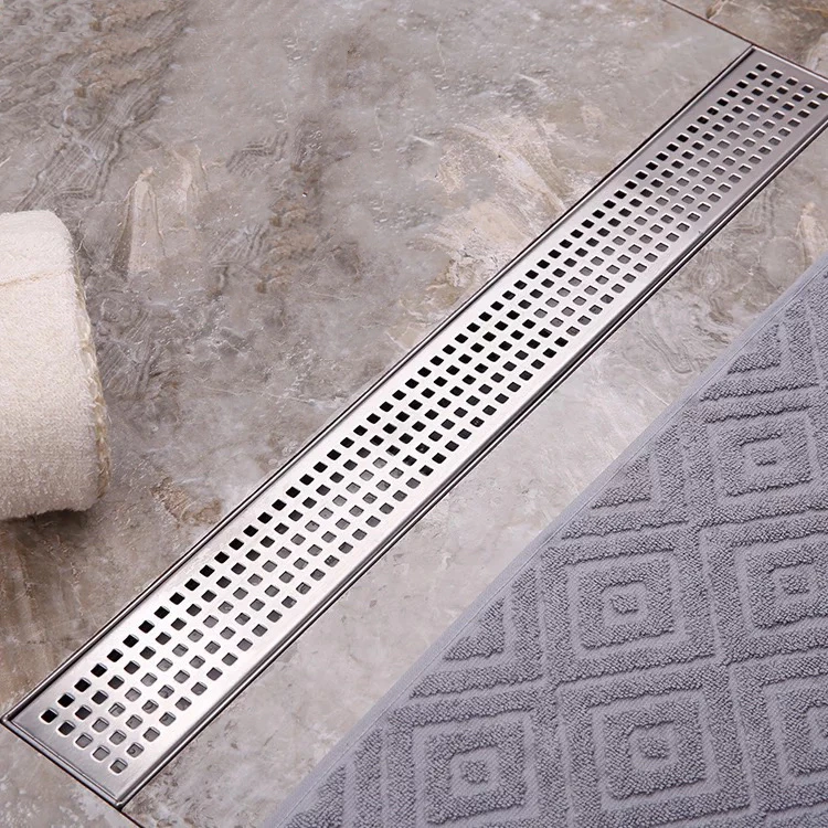 Bathroom Floor Linear Shower Drain 304 Stainless Steel-Tile Insert 90cm 