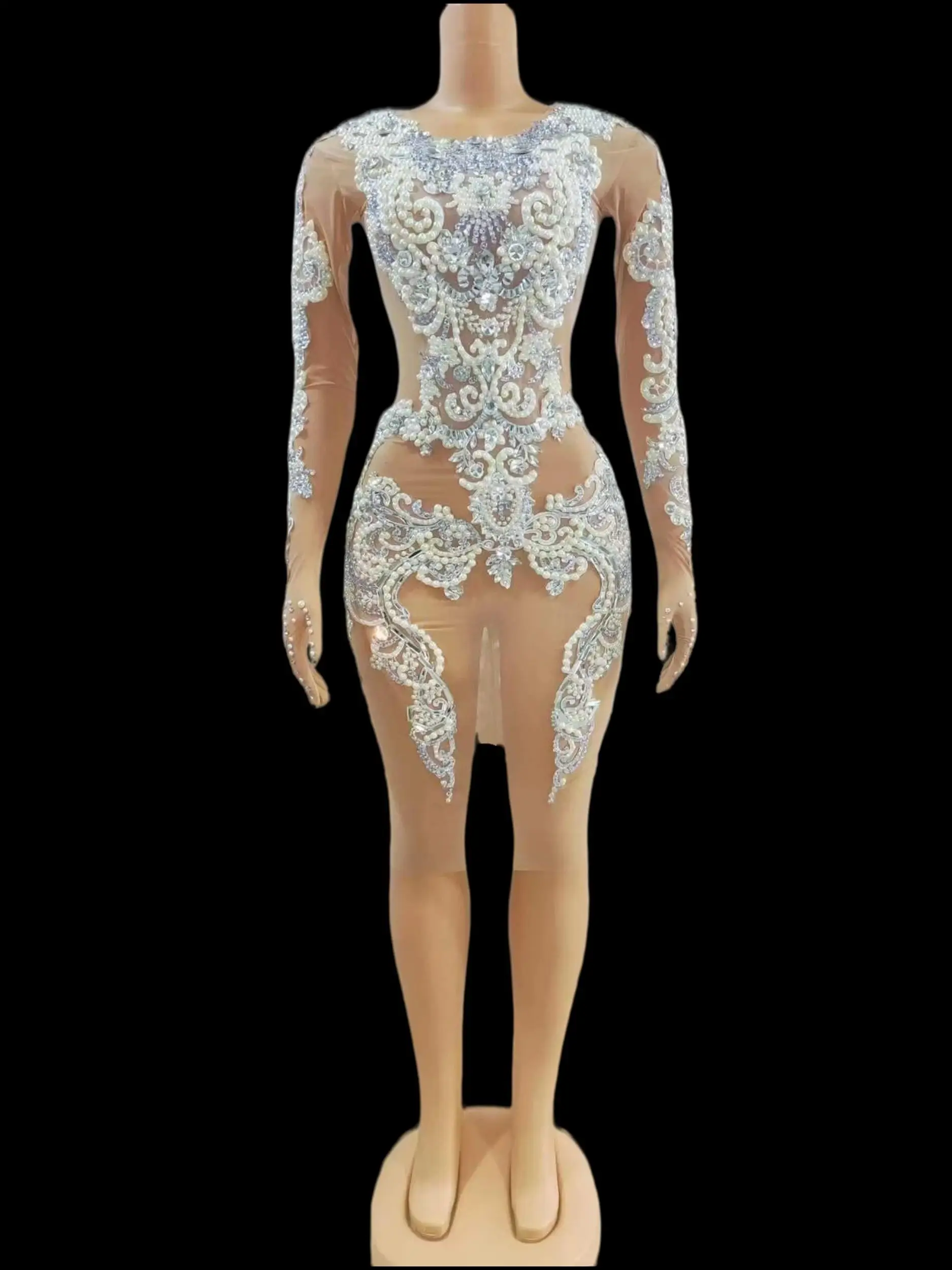 fitted lace wedding dress 1960s Metallic GoGo Mini Dress by Sandra Sage. Perfect Party Dress. Si main image 1