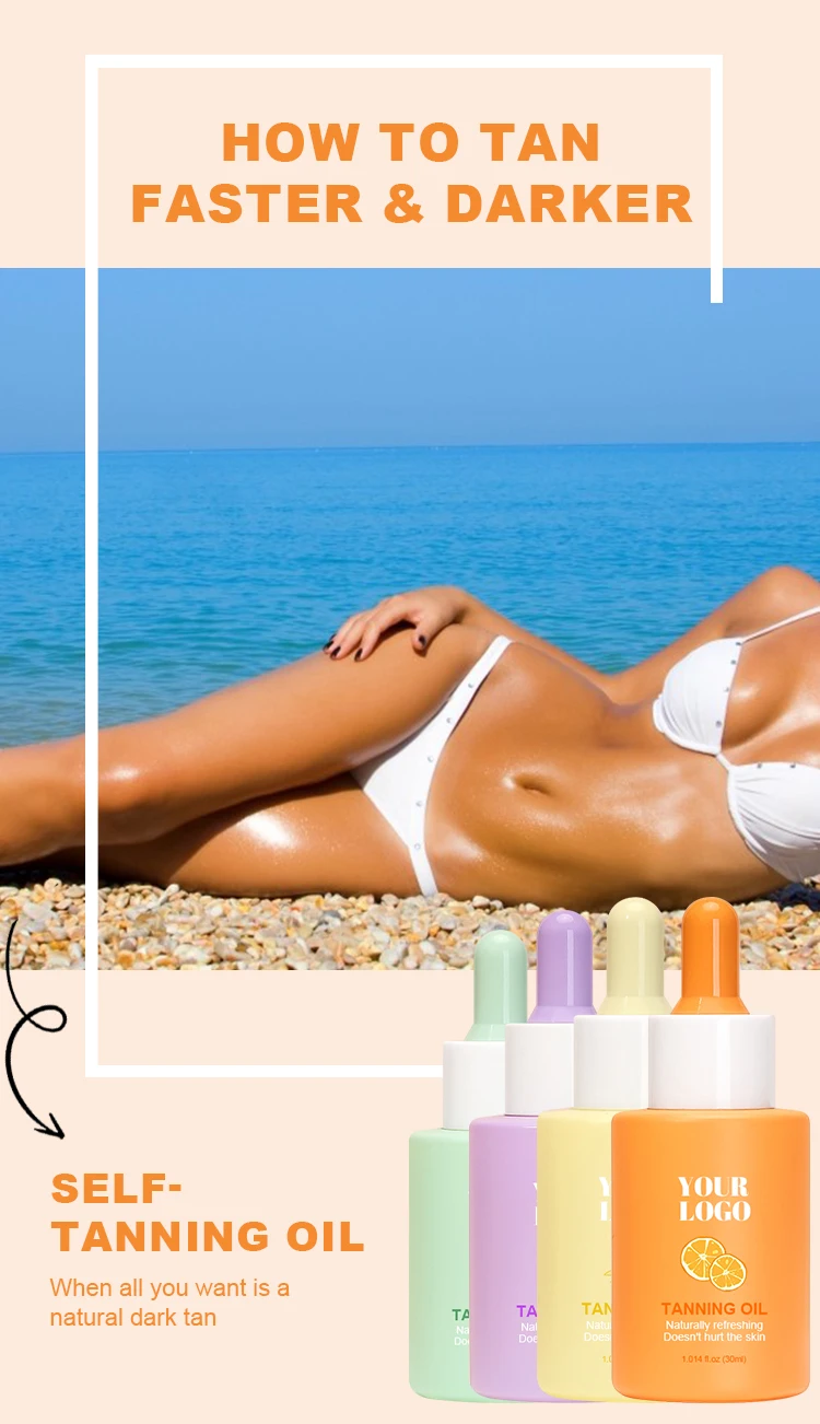 Private Label Sun Tan Oil Sunscreen Tanning Accelerator Oil Indoor