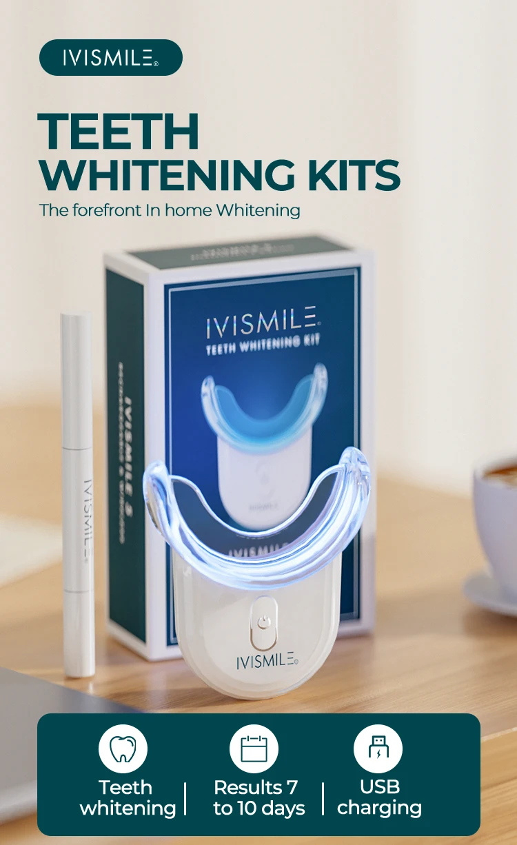 Home Rechargeable Dental Bleaching Kit Private Logo Teeth Whitening