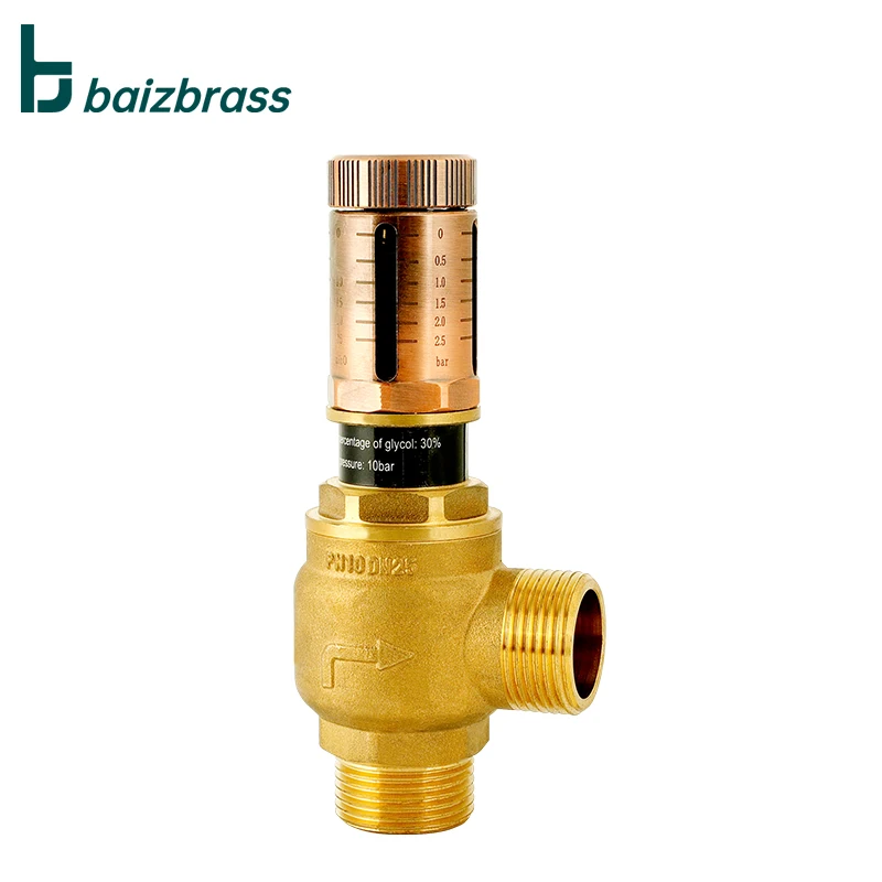 Brass Visible Differential Pressure Bypass Valves Water Pressure
