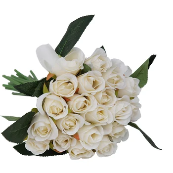 2021 Wedding Decoration Light Yellow Rose Flower Arrangement For a Vase