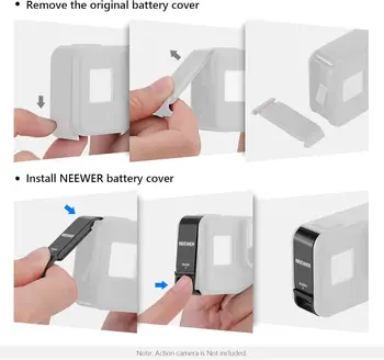 Neewer Removable Battery Cover Type-C Charging Port Adapter Aluminum Alloy Replacement Door Compatible with GoPro Hero 8 Black detail image