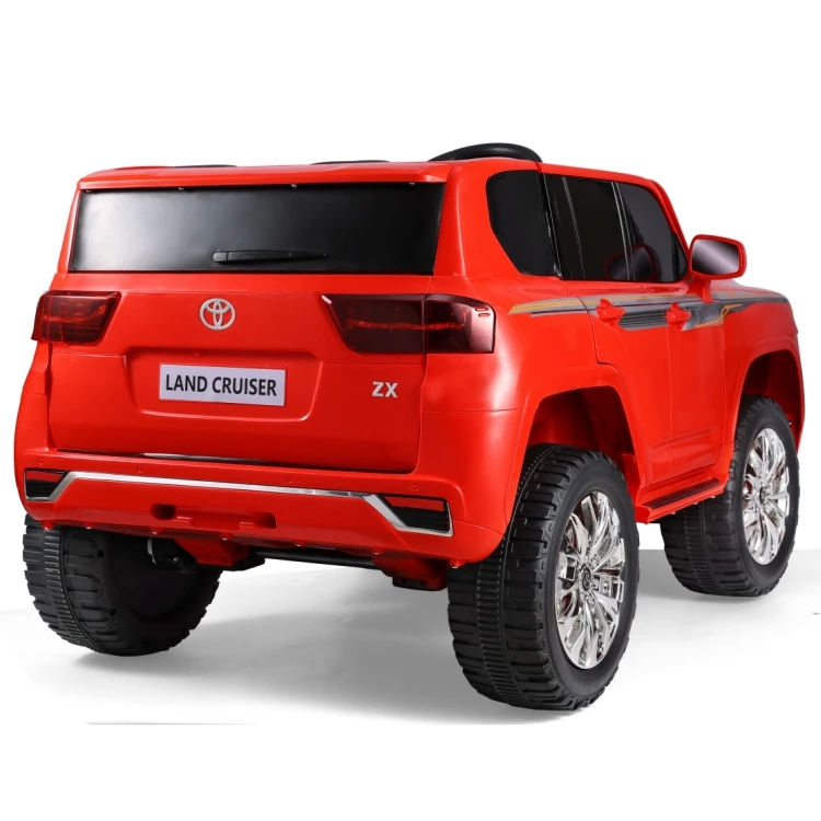 <特価>子供車　RED Toyot a Land Cruiser Licensed Rechargeable 12V Electric Baby