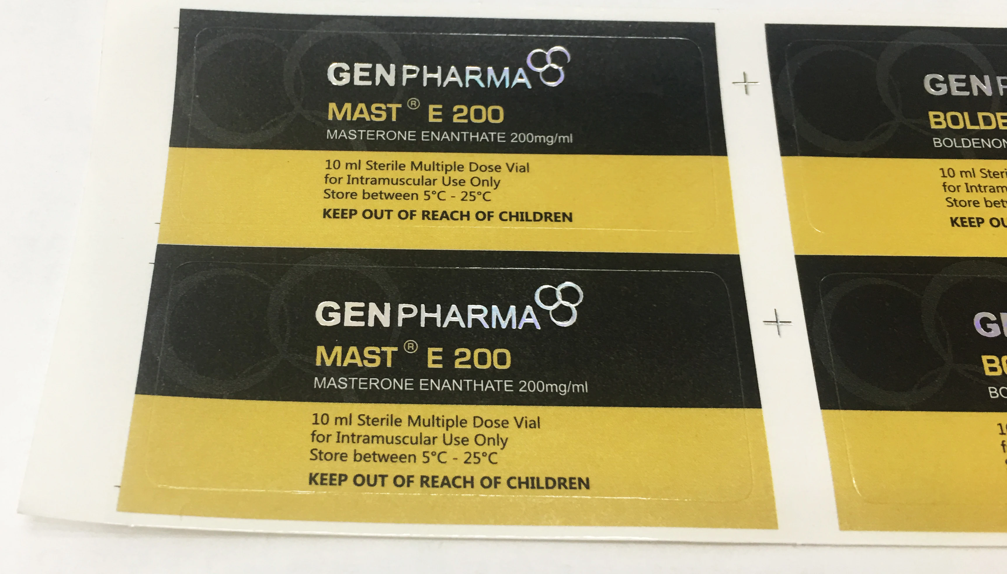 Пользовательские золото фольга горячего тиснения этикетки клей стикер флакон пустой упаковки