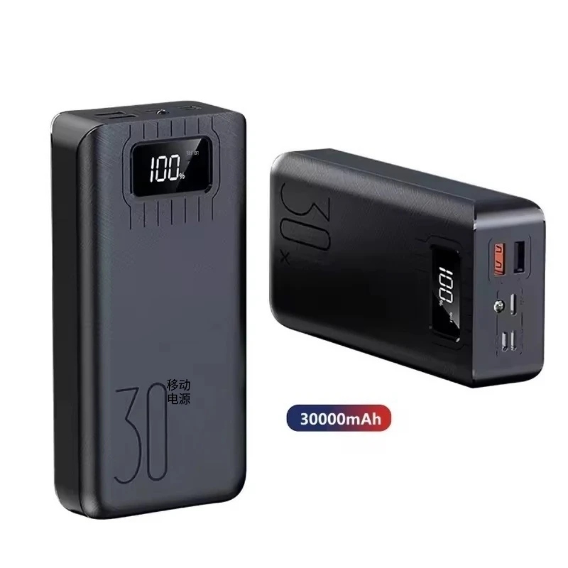 30000mAh Power Bank With 4 USB Ports & Wireless Charging - Fast Charge Portable Battery