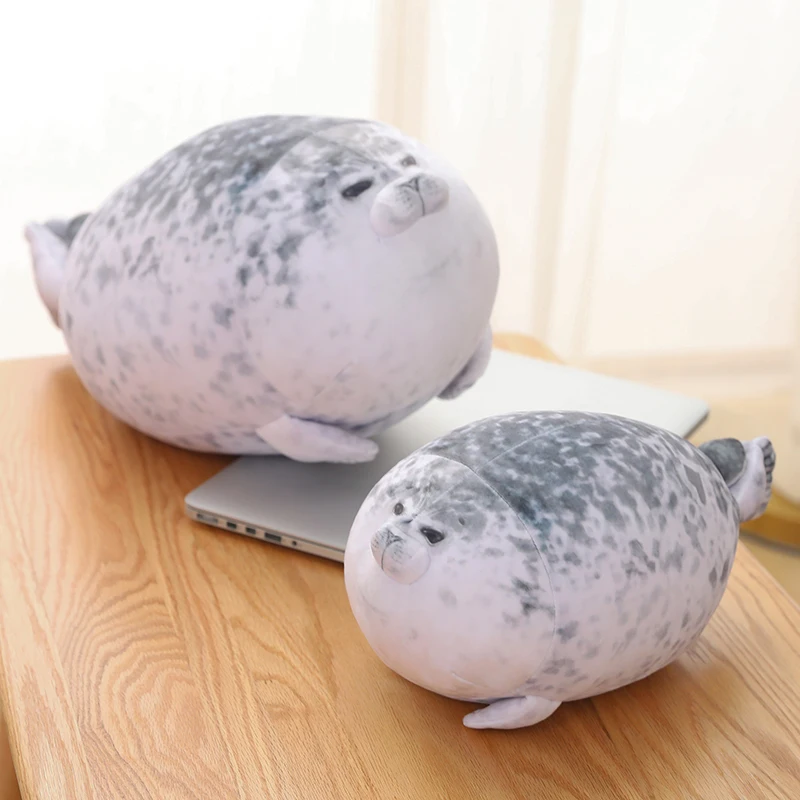  sunyou Plush Cute Seal Pillow - Stuffed Cotton Soft Animal Toy  Grey 27.5 inches/70 cm (Large) Gifts for Kids/Couples/Family/Friends : Toys  & Games
