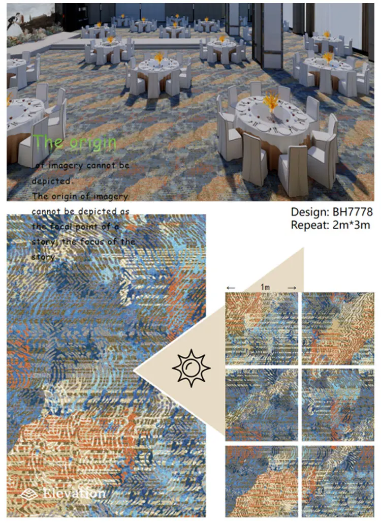 Modular High Density Nylon Fireproof Commercial Carpet Tiles
