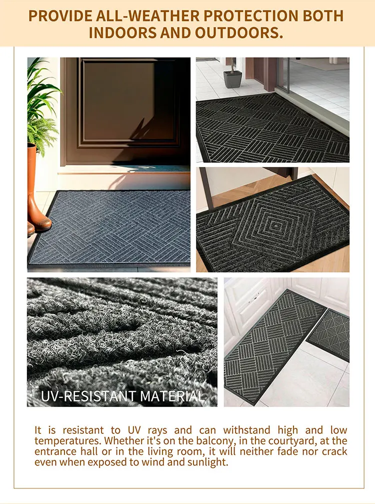 Indoor Door Mats Weather-Resistant TPE Rubber Backed Doormat for Entryway(图6)