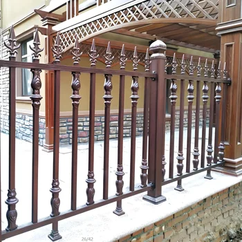 Stainless steel Fence customization Galvanized Aluminum privacy Metal Fence Panels Morden Gates Outdoor Wrought security Fence