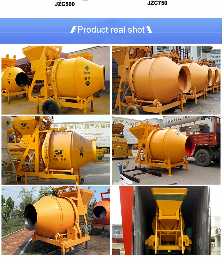 Hot Selling Jzc 350 Concrete Mixer Integrited Professional Portable