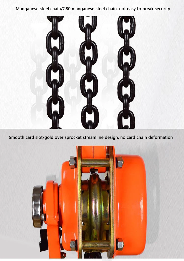 1 Ton Ratchet Chain Block Hoist 6 Ton Lever Block Grade G80 Manual ...