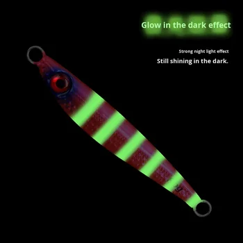 Metal Jig Bass Lure for Bottom Fishing Ocean Beach Use Glow-In-The-Dark Laser Design No Hooks – Metal Jig – view 3