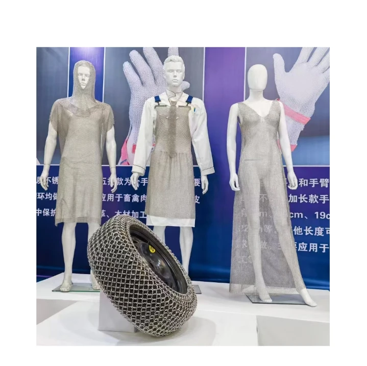 Stainless Steel  Chainmail Apron  Customized Diameter Ring Mesh Curtain Woven by Different Size Diameter Metal Wire