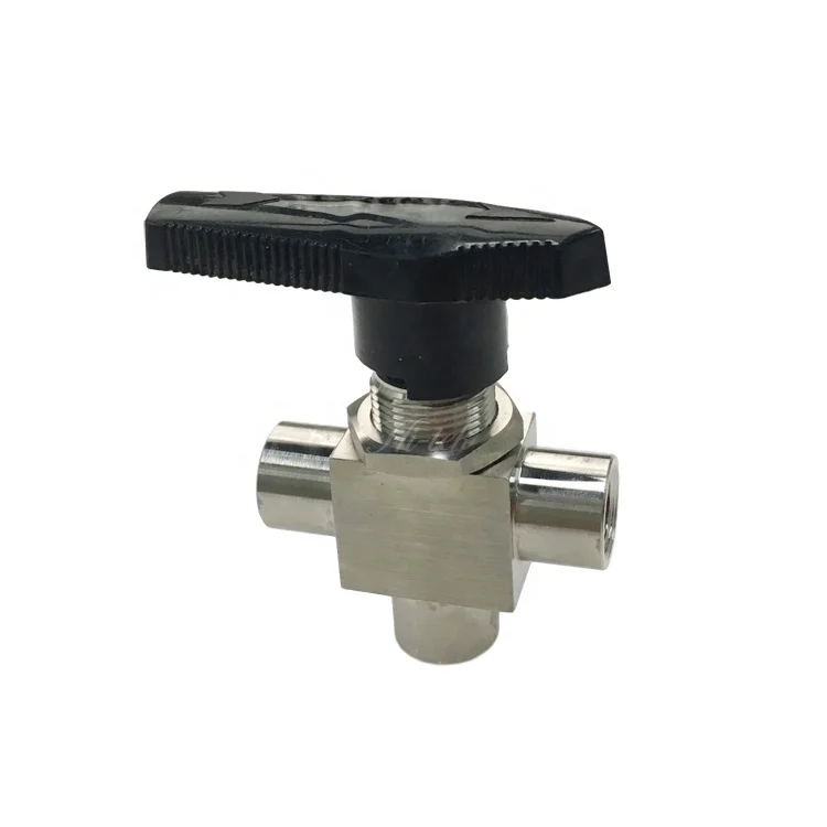 Factory Direct Stainless Steel Female Thread 3-Way Manual Instrument Ball Valves High-Temperature Media OEM Customization