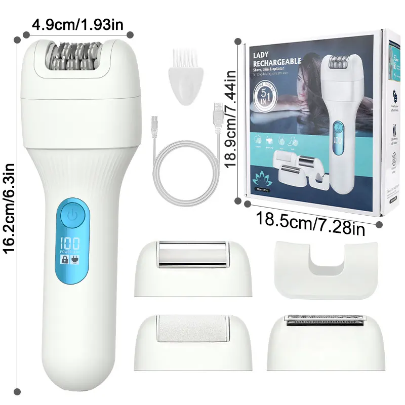 674 эпилятор для волос 5 в 1 оптовая продажа комплект ухода за волосами безболезненная перезаряжаемая Водонепроницаемая электробритва IPX6 электрический