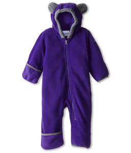 Wholesale Newborn Clothes Baby Winter Sleepwear Woolen Rompers With Zip