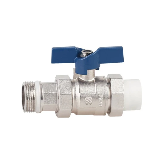 1inch PPR Brass Union ball valve with butterfly handle