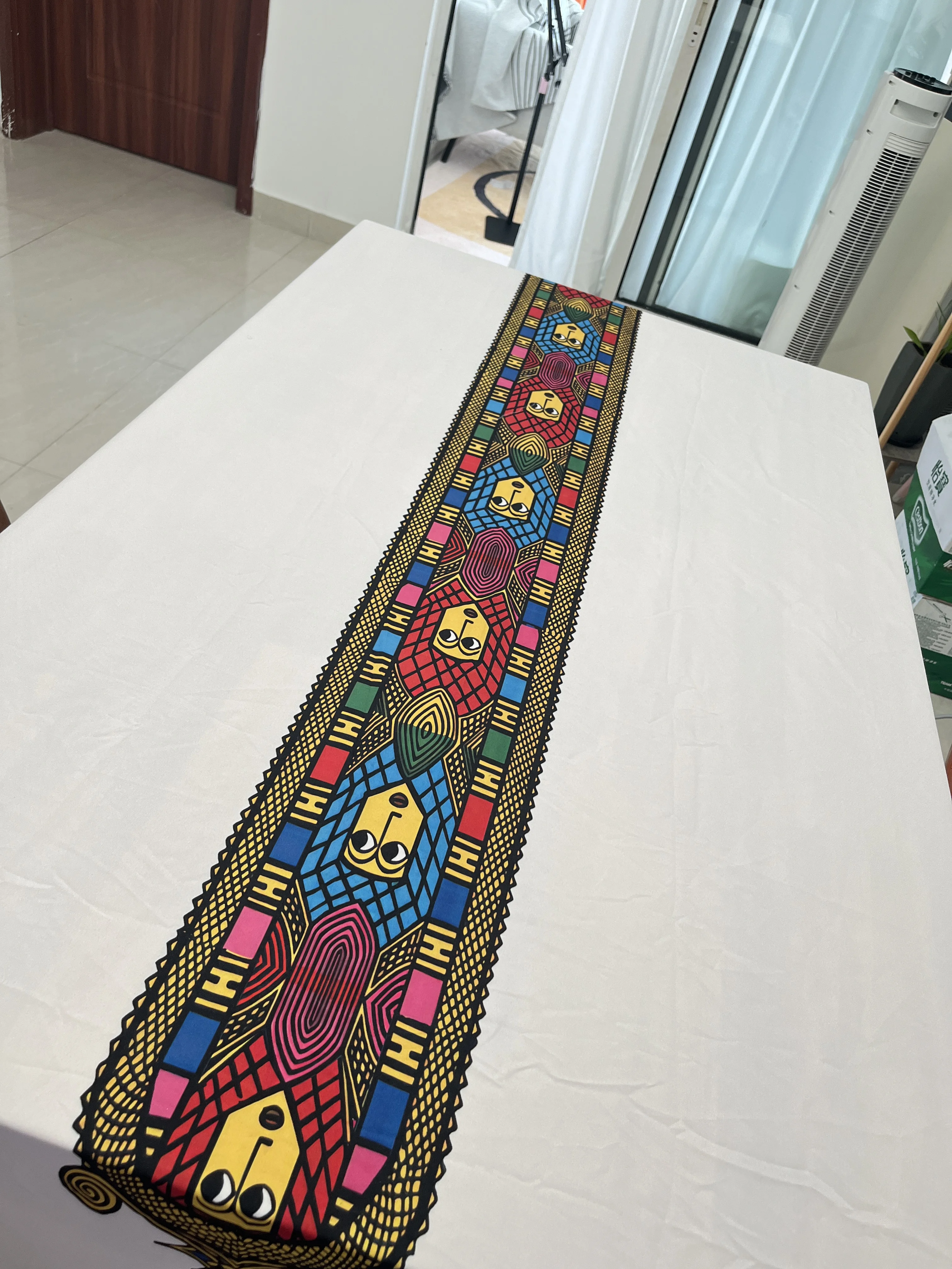 Ethiopian Pattern Design LOGO Saba and Telet Design Pattern Popular Sashes Runners Table Runner Tablecloth