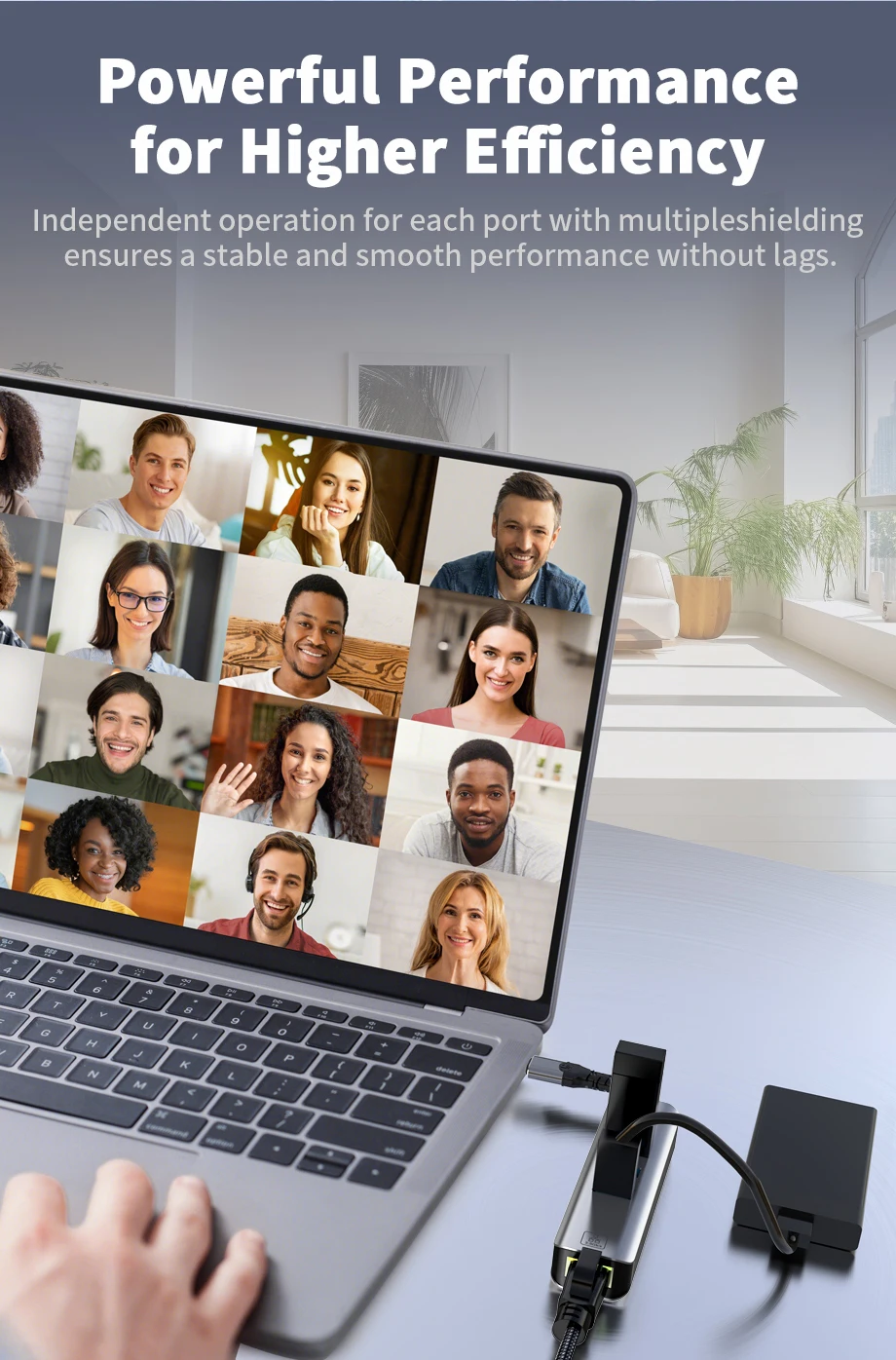 DOONJIEY USB 3.0 Aluminum Alloy Ethernet Adapter with 3-Port Type-C Gigabit Ethernet RJ45 Docking Station in Stock