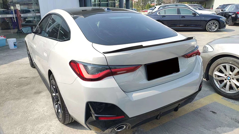 product tiypeor carbon fiber 3k twill weave rear spoiler for bmw 4 series g26 420i 430i 435i m4 high strength614-4
