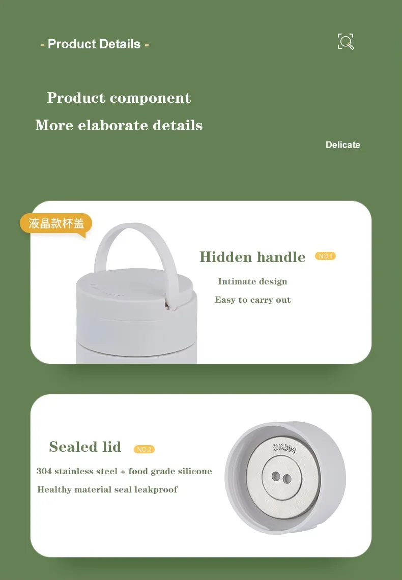Intelligent Heating Electric Water Cup with Integrated Insulation Cup, Portable Travel Office Mini Small Stainless Steel Kettle