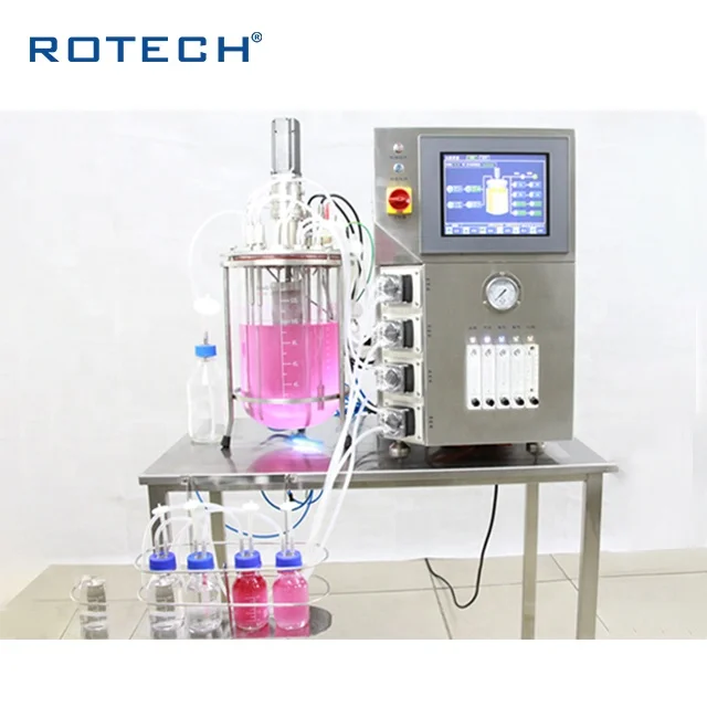 Настольный стеклянный биореактер, биореактер, ферментер, биореактер