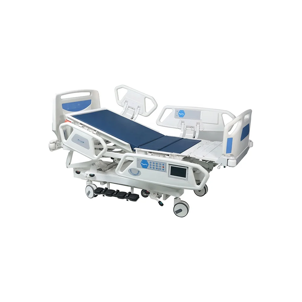 Professional Modern Electric ICU Patient Care Hospital Bed Multiple Motor Adjustment Medical Side Rails for School Hotel Use 6
