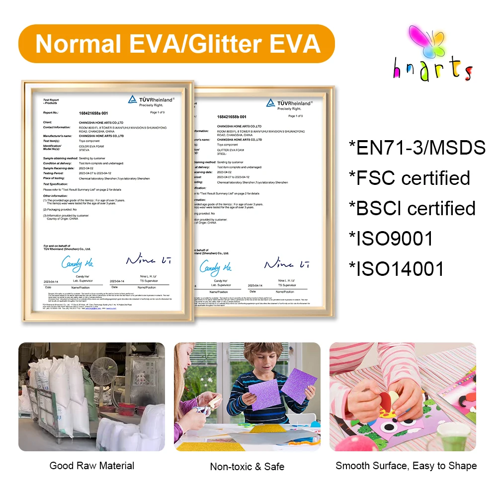Design Craft EVA Foam Printed Foami for Kids Craft Back to School Hot Stamping EVA Foam Metallic EVA Foamy