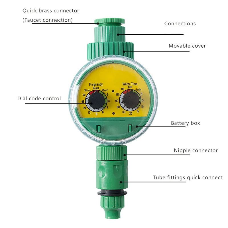 Automatic Plastic Drip Irrigation System Kit Garden Sprinkler with Water Timer for Lawn & Home Use