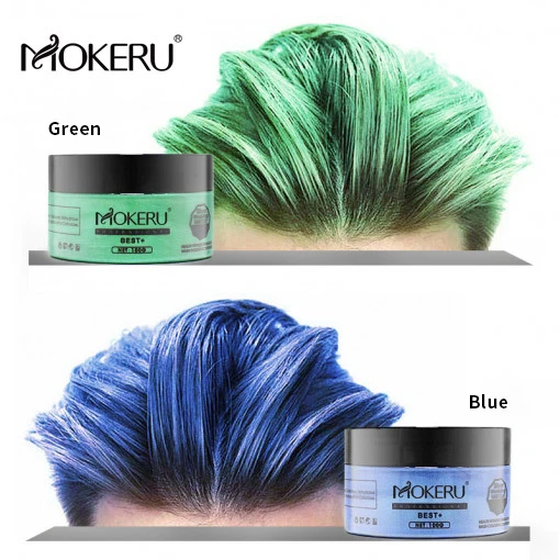 Mokeru Hair Color Products Fast Change Hair Color Clay Health Color Dye Cream Washable Color Wax