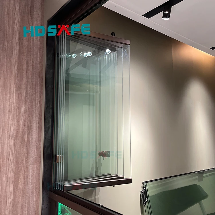Frameless Glass Floor To Ceiling Vertical Sliding Window Aluminum Large