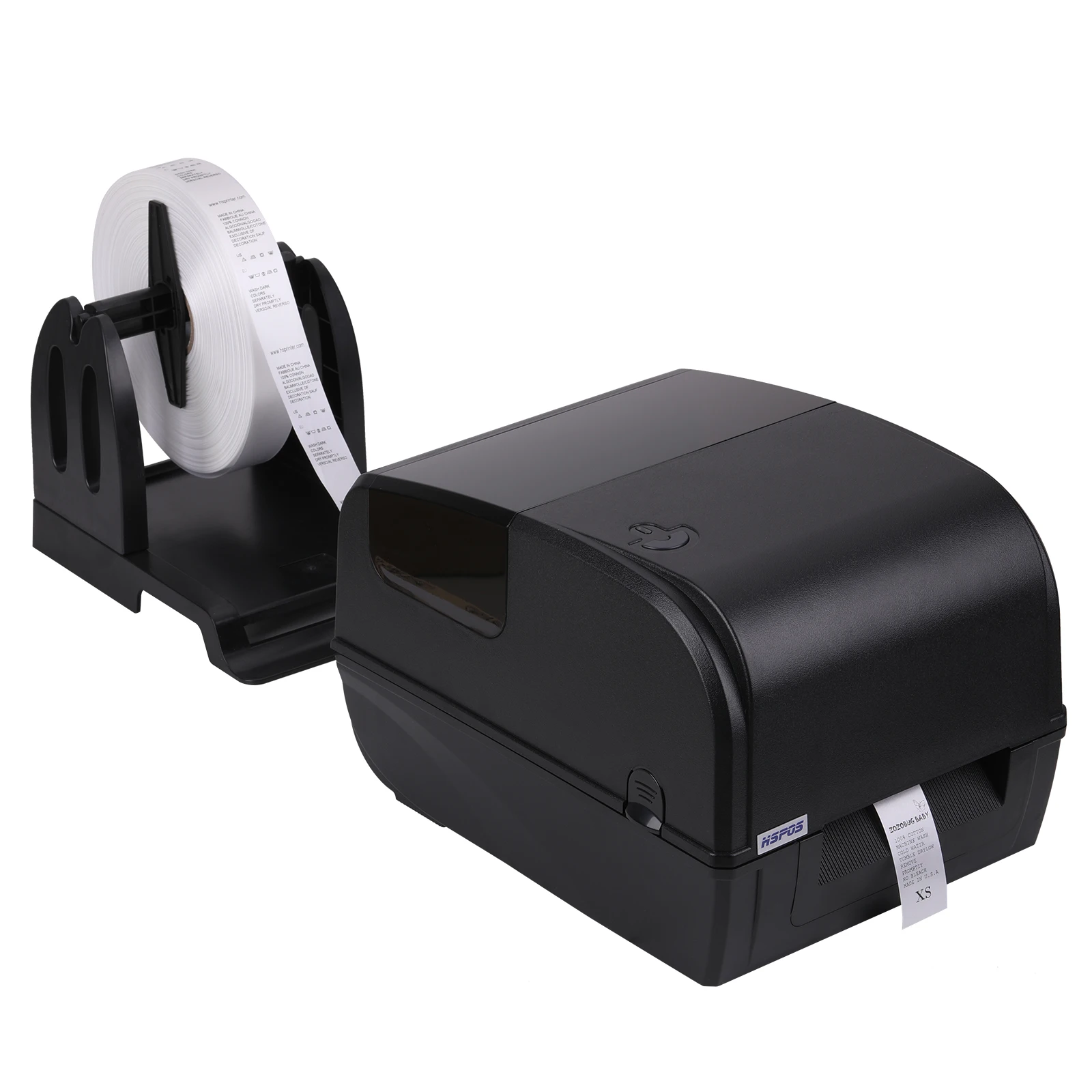 HSPOS 110mm Ribbon Address 4x6 Shipping Label Thermal Transfer Washing Care Mini Sticker Printer Machine for Clothing Store
