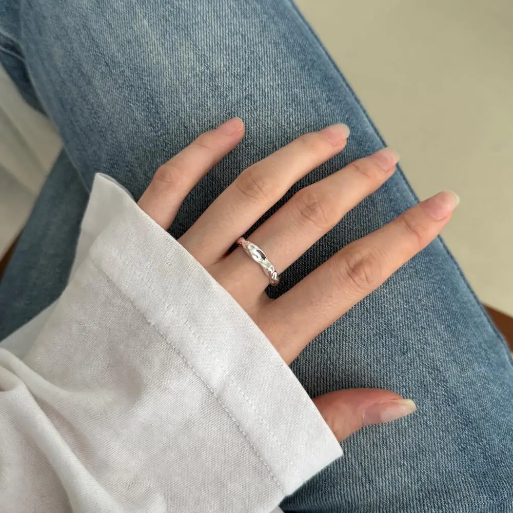 KAKODIY High End Irregular Open Adjustable Engagement Ring 925 Sterling Silver Women's Wedding Ring detail 4
