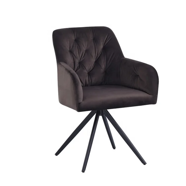 Hot Selling Factory Cheap Price Swivel Chairs Strong metal legs dinning chairs with fabric