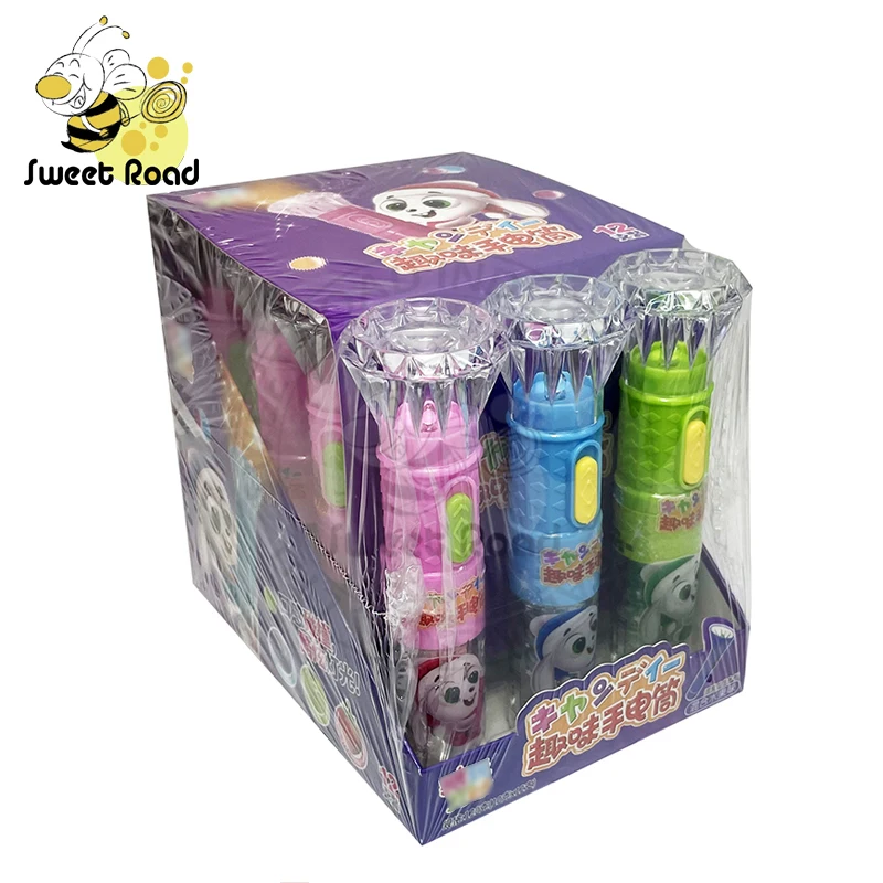 Flash Stick Small Fun Flashlight Candy Toy with Press Candy
